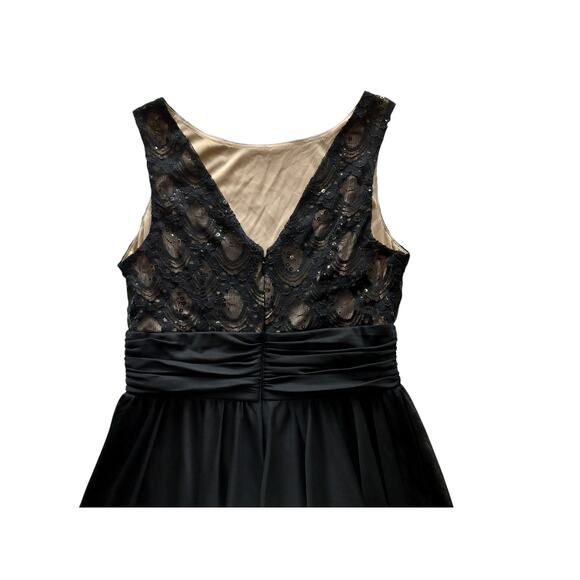 New JH Evenings Women's Black Sleeveless Lace Sequins Cocktail Dress Size 8 - Picture 7 of 13